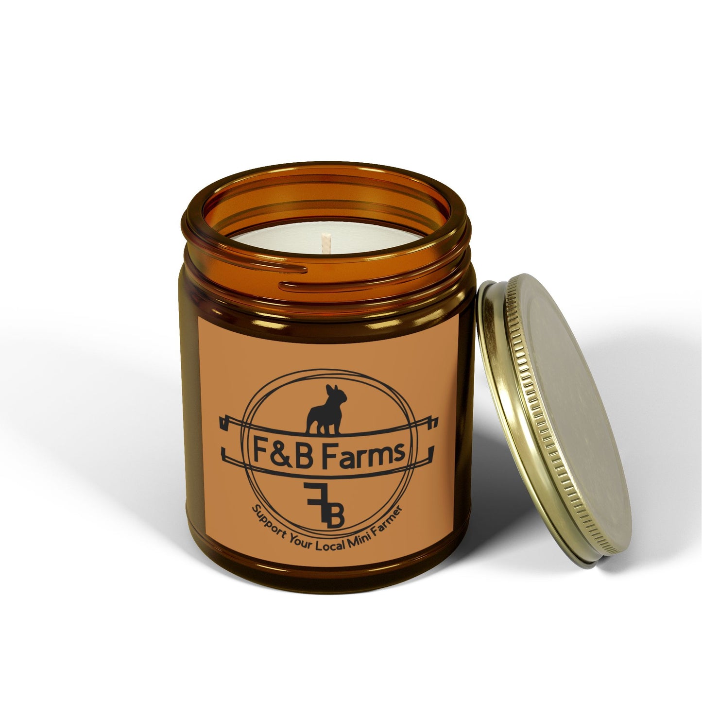 F&B Farms Scented Candles, Coconut Apricot Wax (4oz, 9oz)